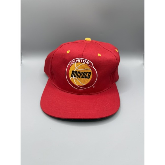 NBA Other - Vintage Houston Rockets Snapback Hat Red Basketball Logo 90s Cap NBA